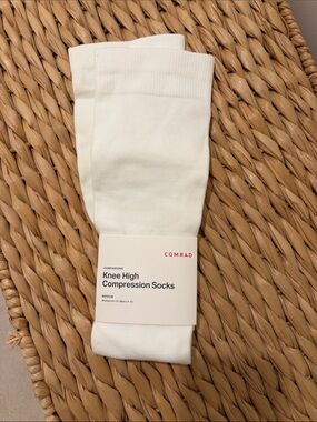 Comrad White Knee High Compression Socks